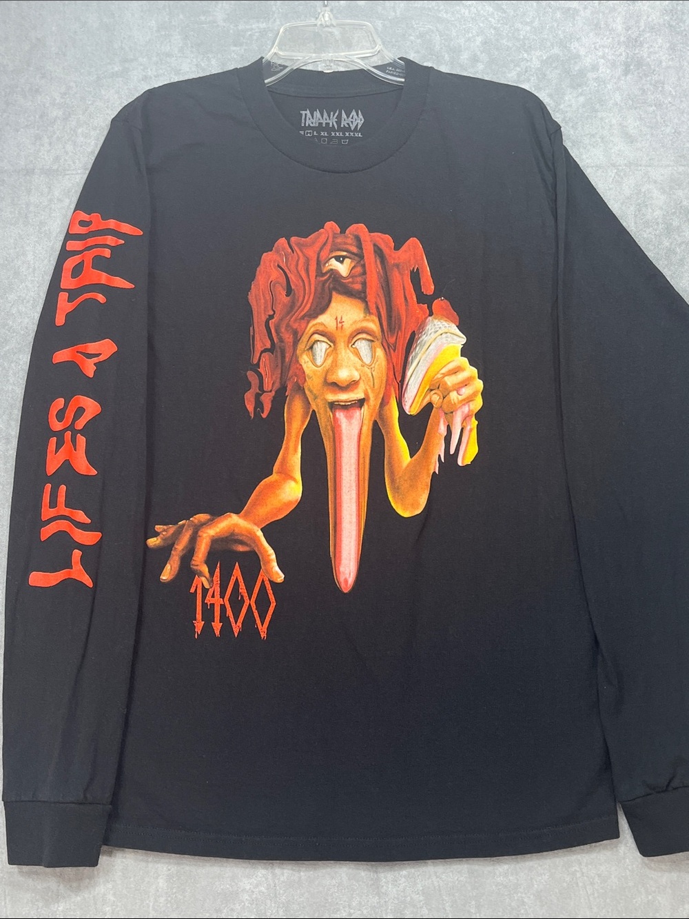 Trippie Redd 1400 Life’s A Trip Long Sleeve Graphic Shirt Black Medium